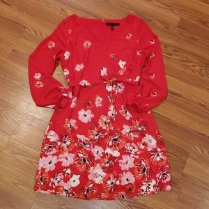 White House Black Market Red Floral Dress (Sz 12P)